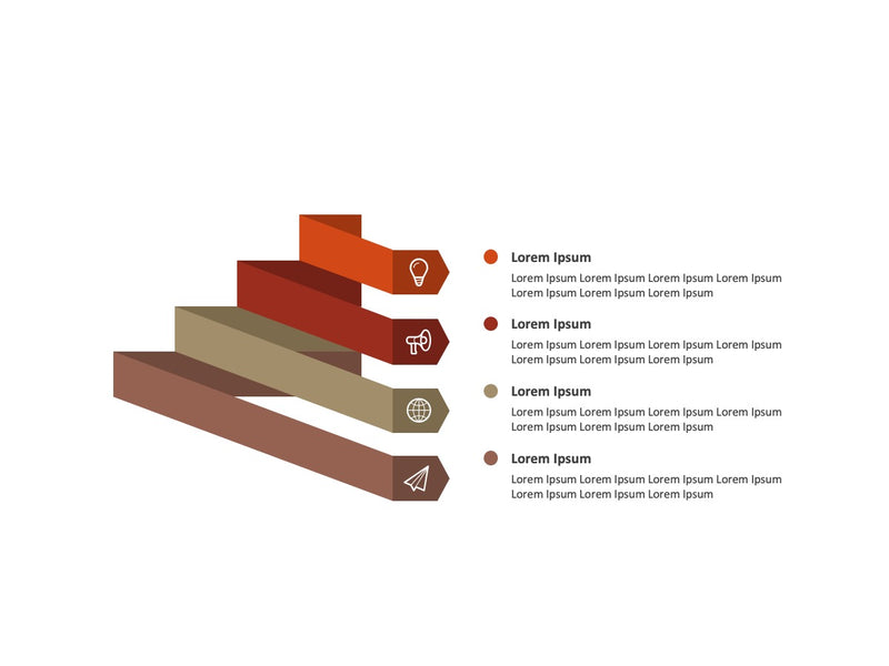 Infográfico em escada - Slide Individual