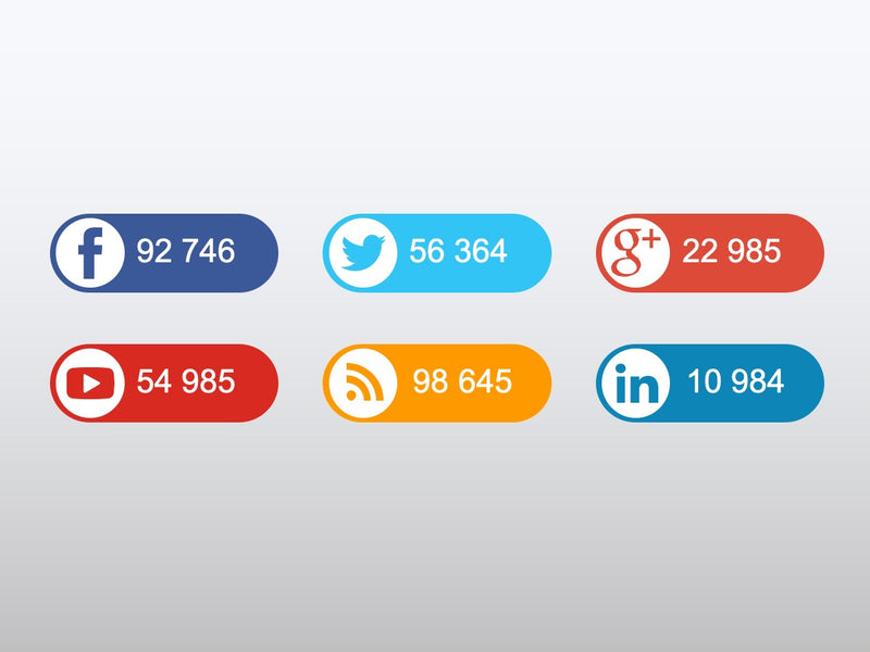 Seguidores Redes Sociais - Slide Individual