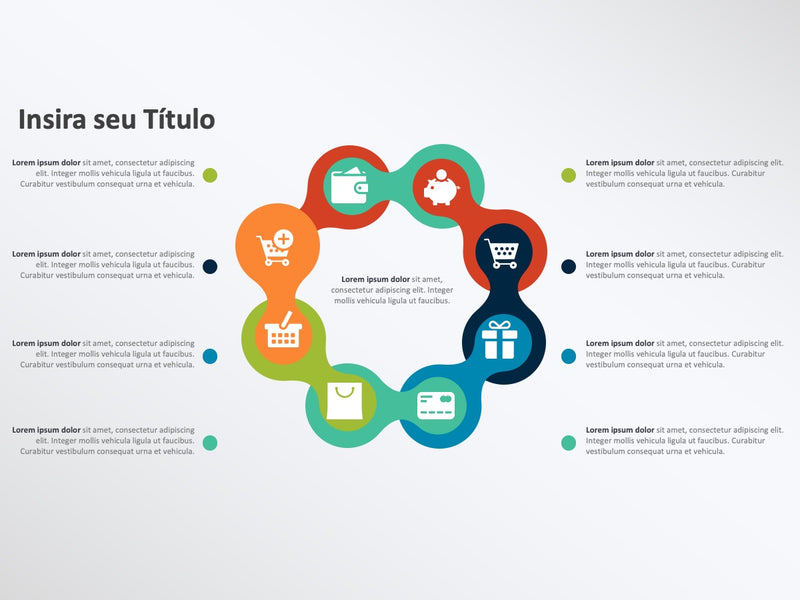 Infográfico Circular Quebra Cabeça - Slide Individual