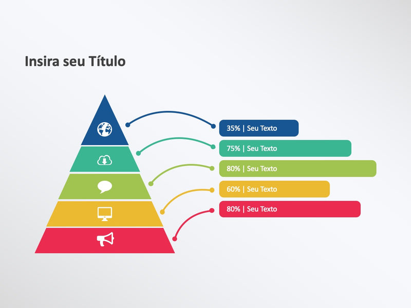 Pirâmide com divisões - Slide Individual