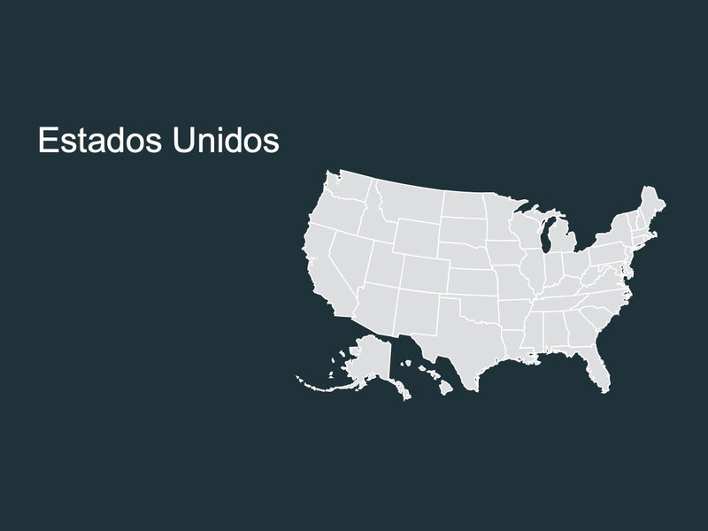 Mapa Estados Unidos por Estado - Slide Individual