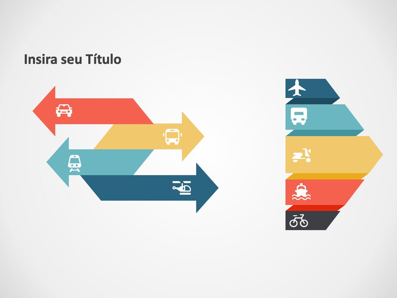 Infográfico Meios de Transporte - Slide Individual