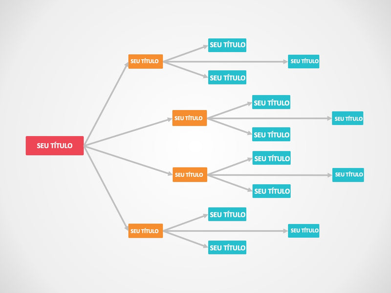 Mapa Mental Setas Retas - Slide Individual