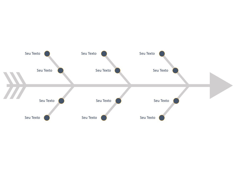 Diagrama de Ishikawa Azul - Slide Individual