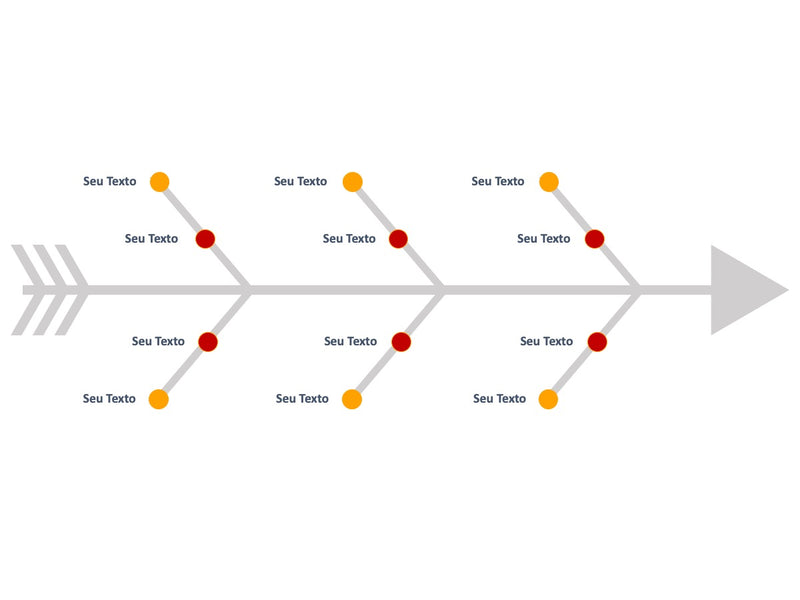 Diagrama de Ishikawa Duas Cores - Slide Individual