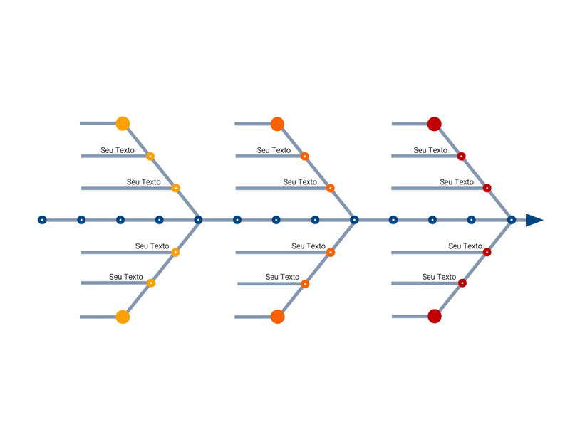 Processo Causa e Efeito Espinha de Peixe - Slide Individual