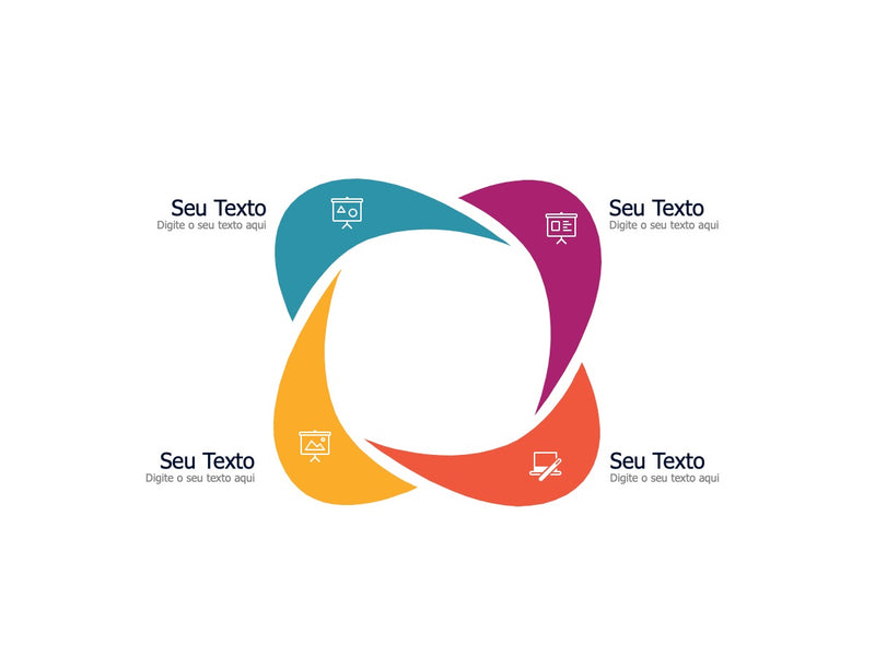 Processo Circular 4 Etapas - Slide Individual