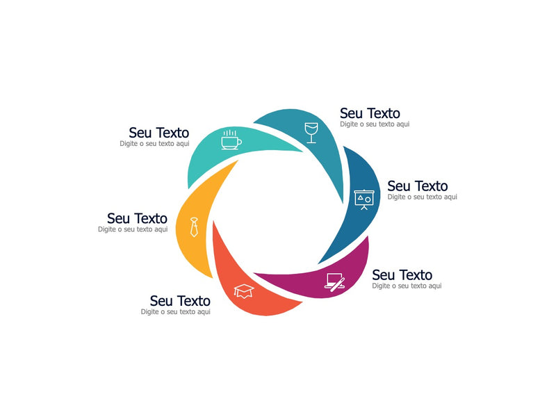 Processo Circular 6 Etapas - Slide Individual