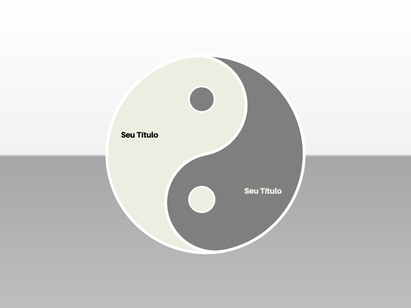 Yin-Yang Tons de Cinza - Slide Individual