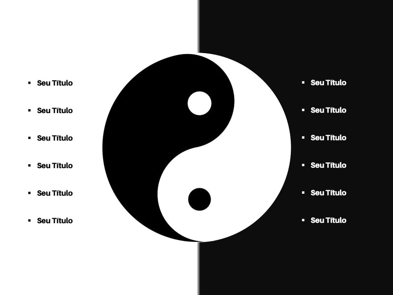 Yin-Yang Preto e Branco - Slide Individual