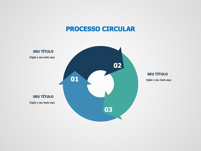 Processo Circular 3 Steps - Slide Individual