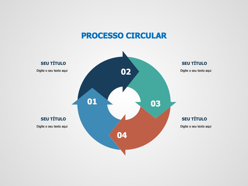 Processo Circular 4 Steps - Slide Individual