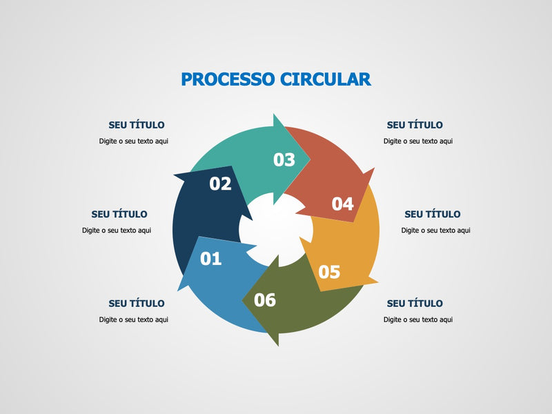 Processo Circular 6 Steps - Slide Individual