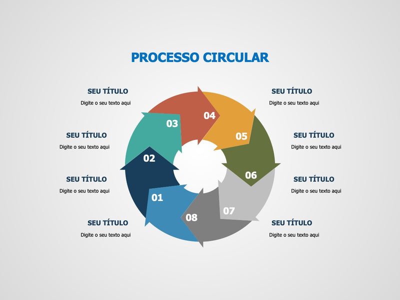 Processo Circular 8 Steps - Slide Individual