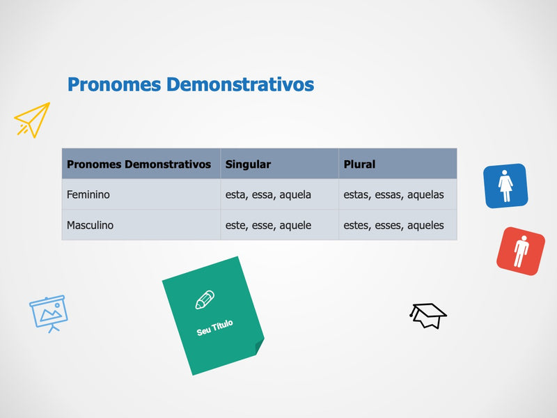 Português Pronomes Demonstrativos - Slide Individual