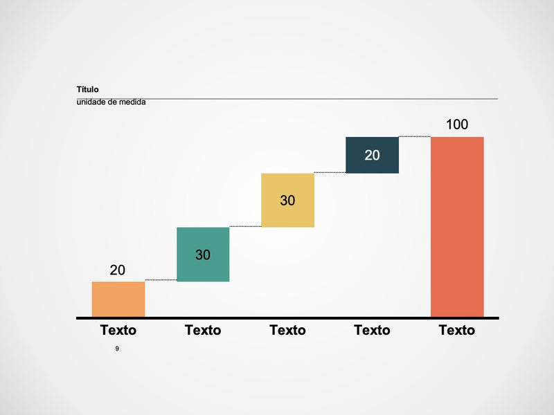 Gráfico em Castaca à Esquerda - Slide Individual