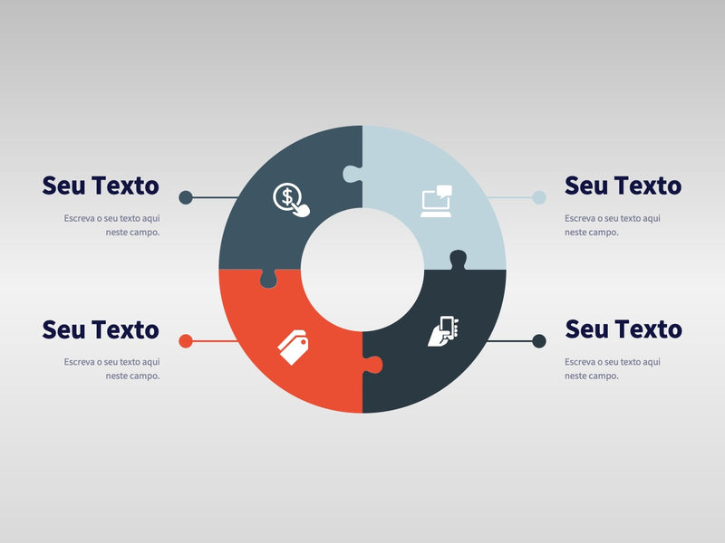 Processo Circular-Quebra Cabeça - Slide Individual