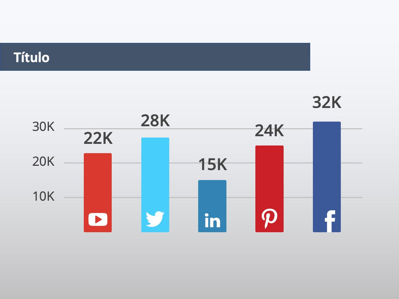 Infográfico com Redes Sociais - Pacote com 12 Slides