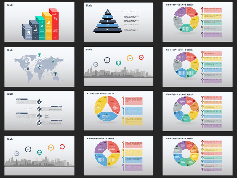 Negócios - Pacote com 11 Slides