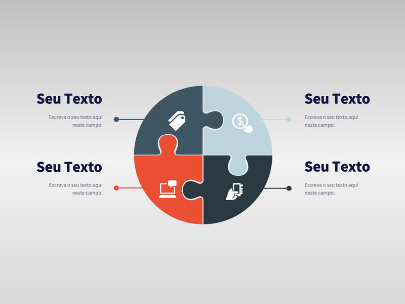Infográficos Quebra-Cabeça - Pacote com 8 slides
