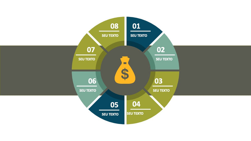 Processo Circular de 8 Etapas - Slide Individual