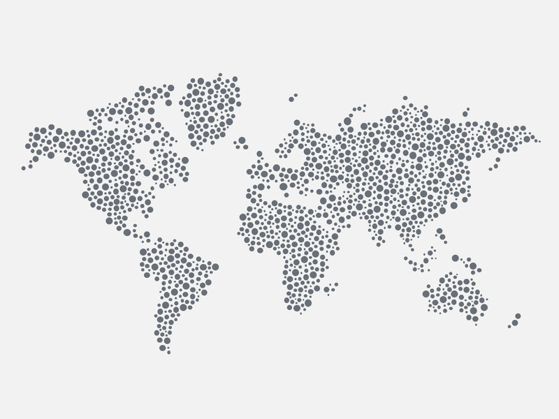 Mapa Mundial Bolhas - Slide Individual