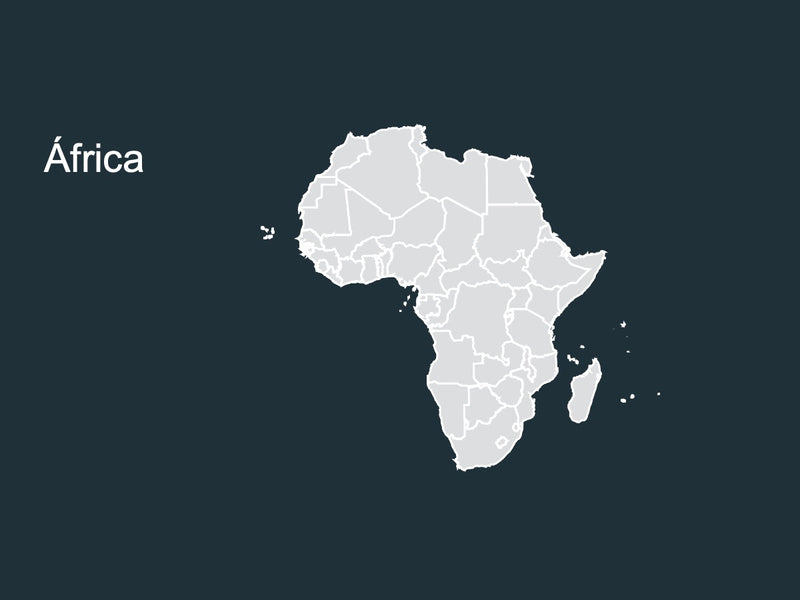 Mapa Continente África - Slide Individual