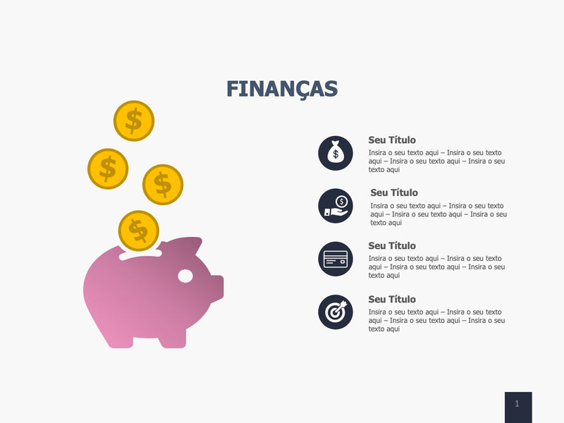 Dinheiro e Finanças - Pacote com 20 Slides