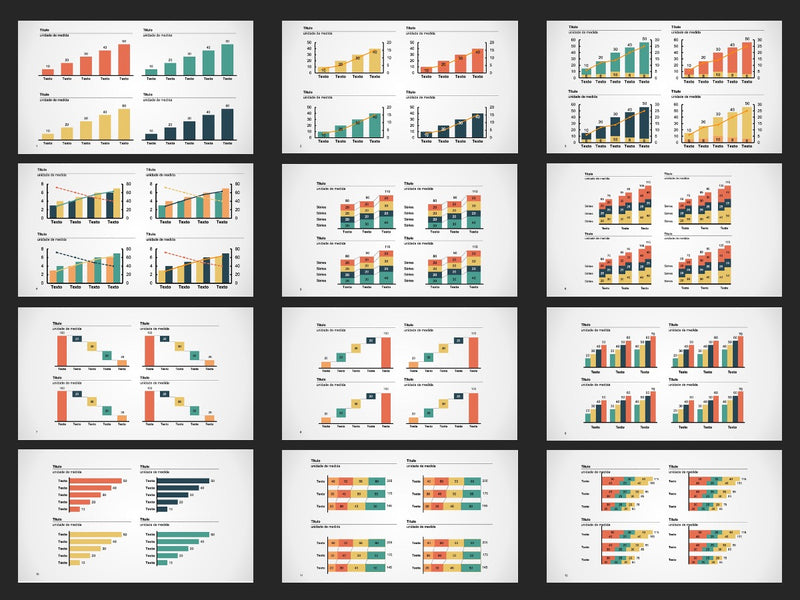 Gráficos Essenciais - Pacote com 25 Slides