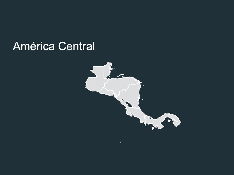 Mapa Continente Américas - Pacote com 4 Slides