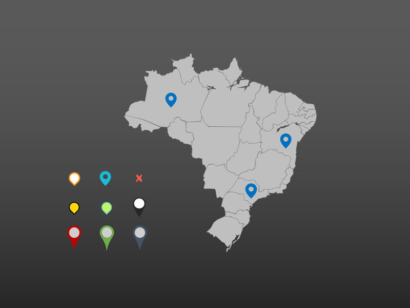 Mapa do Brasil - Pacote de 10 slides