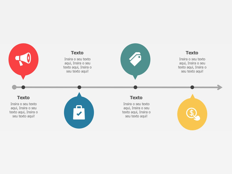 Linha do Tempo Modelo B - Pacote com 25 Slides