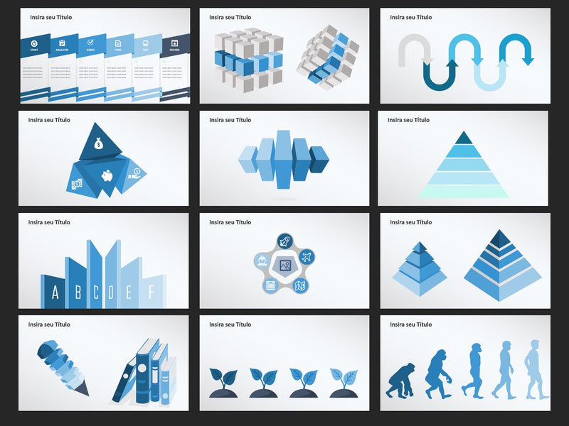 Infográficos Dashboard - Pacote com 35 Slides