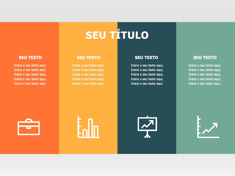 Processo em 4 Etapas - Pacote com 5 Slides