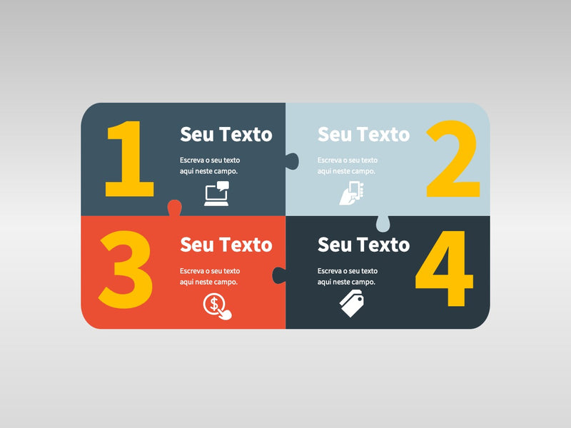 Infográficos Quebra-Cabeça - Pacote com 8 slides