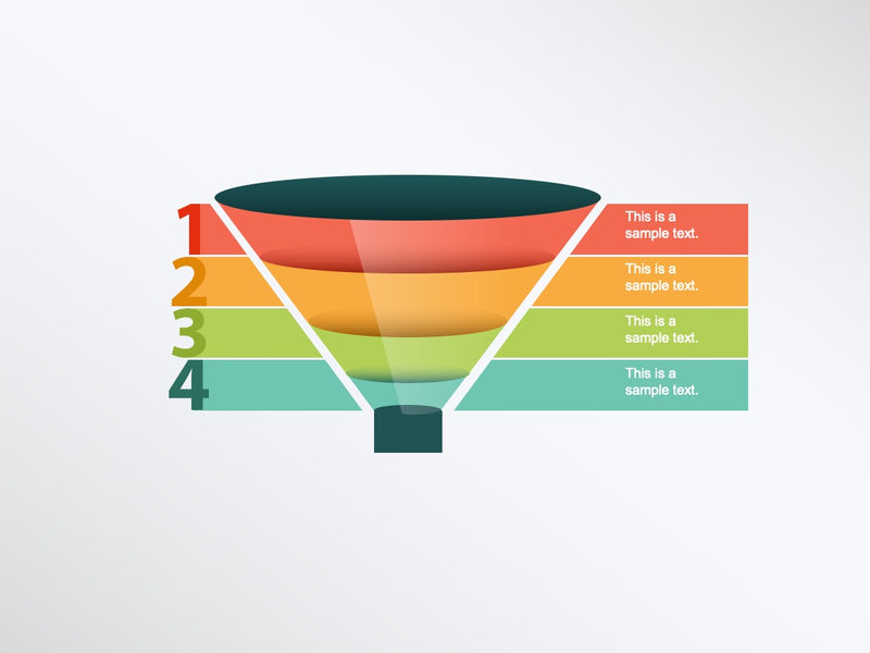 Infográfico com Funil - Pacote com 15 Slides