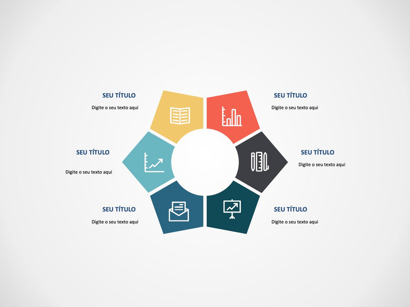 Processo Infográfico Estrela - Pacote com 5 Slides