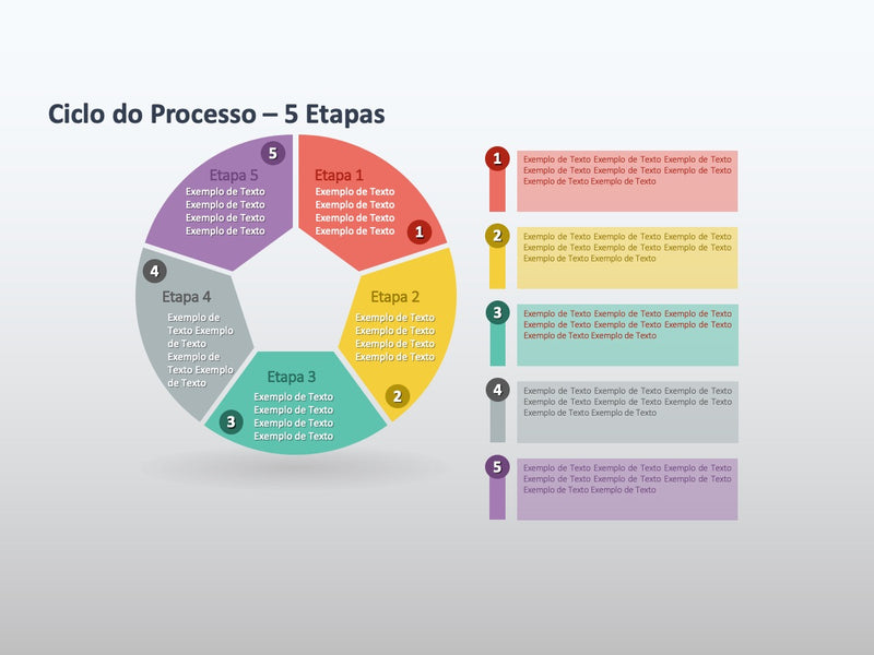 Infográfico de Processos - Pacote de 6 slides