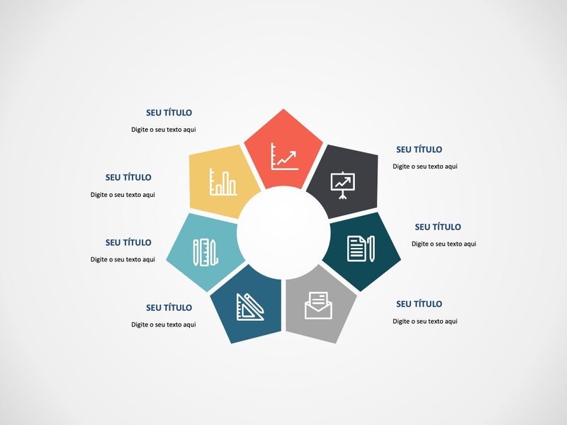 Processo Infográfico Estrela - Pacote com 5 Slides