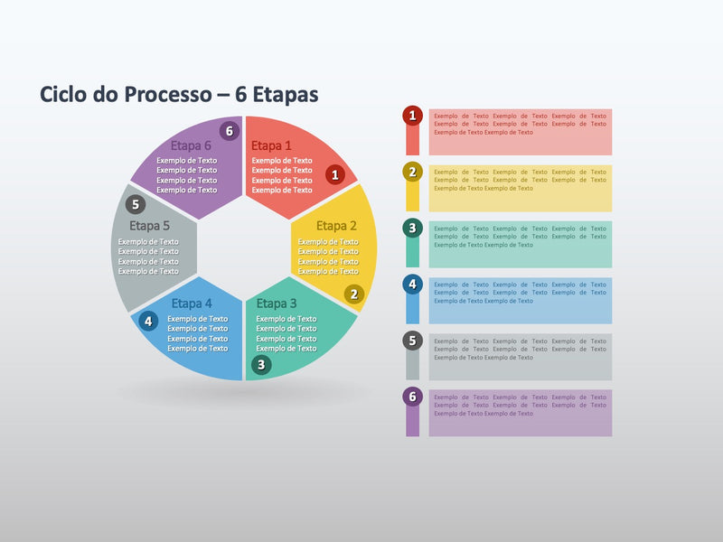 Infográfico de Processos - Pacote de 6 slides