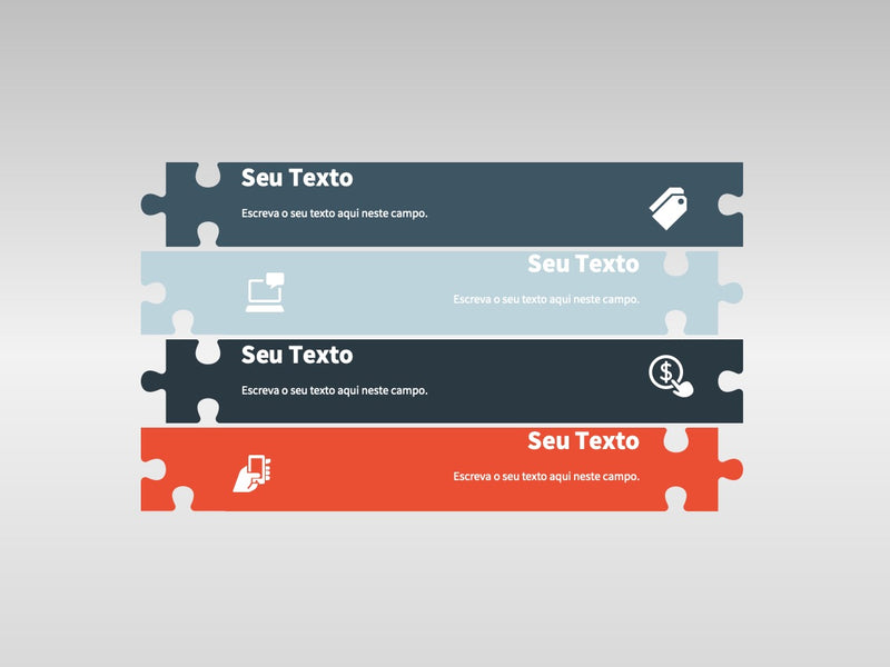 Infográficos Quebra-Cabeça - Pacote com 8 slides