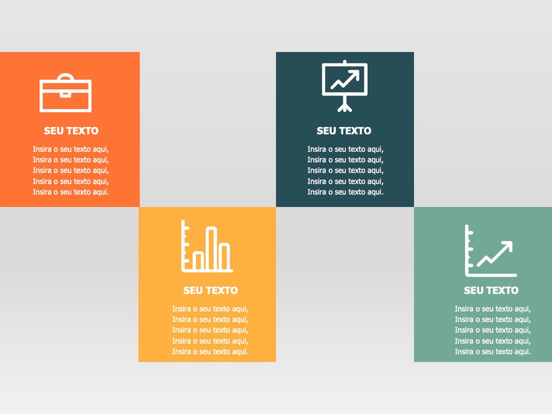 Processo em 4 Etapas - Pacote com 5 Slides