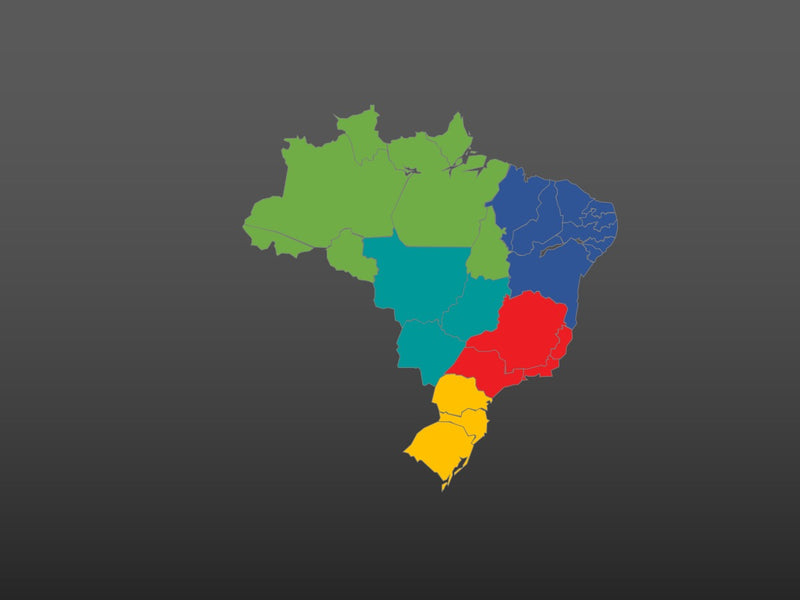 Mapa do Brasil - Pacote de 10 slides