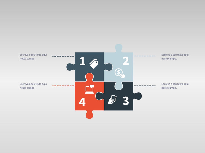 Infográficos Quebra-Cabeça - Pacote com 8 slides