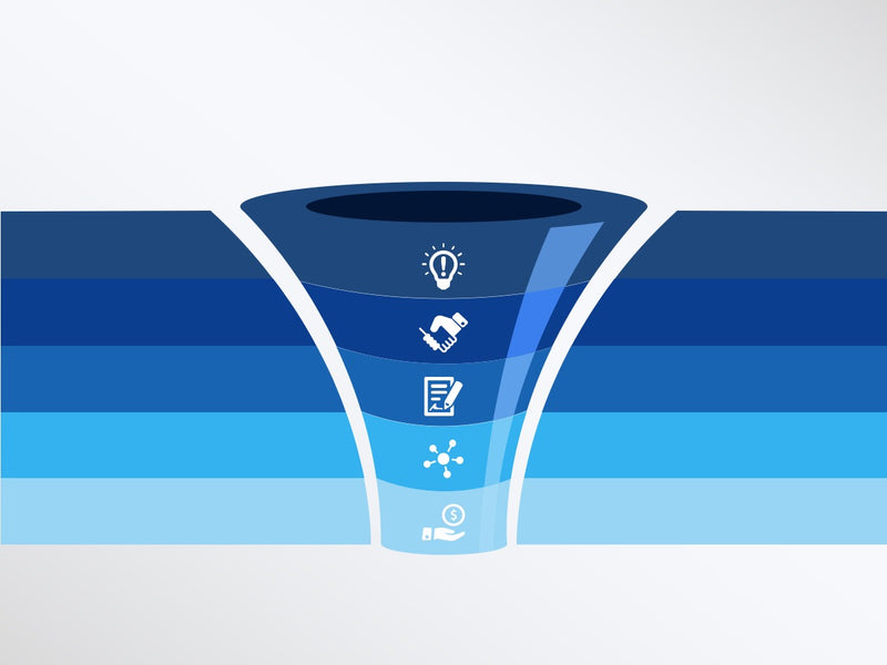 Infográfico com Funil - Pacote com 15 Slides