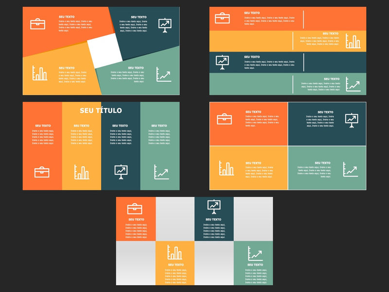 Processo em 4 Etapas - Pacote com 5 Slides