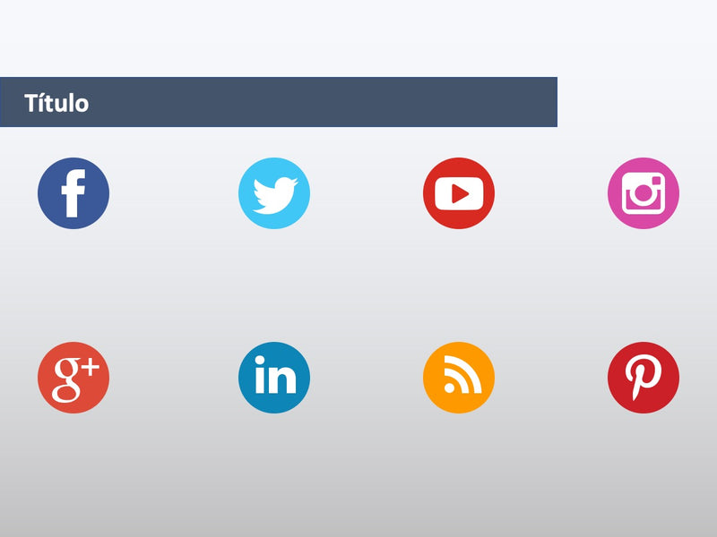 Infográfico com Redes Sociais - Pacote com 12 Slides