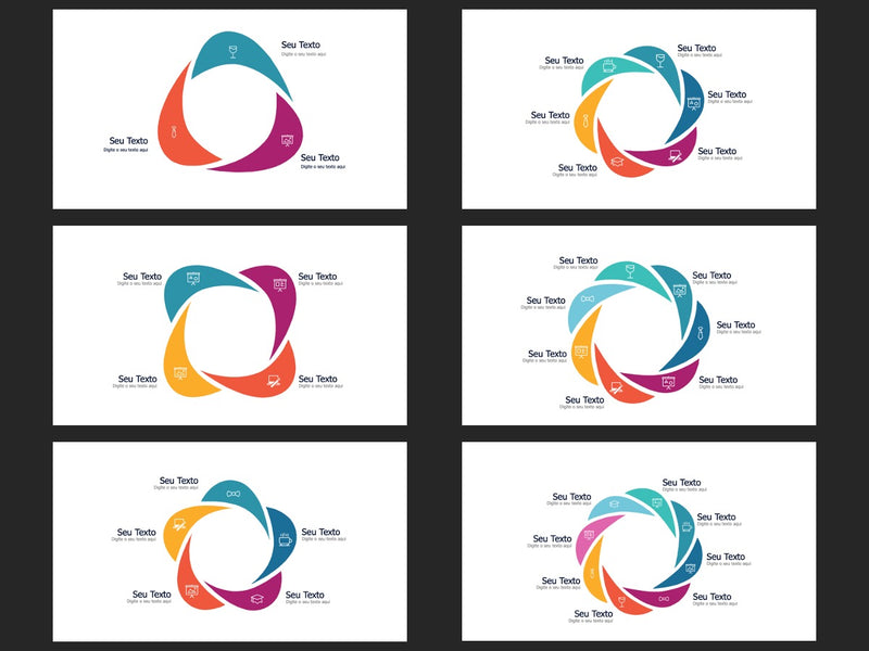 Processo Circular - Pacote com 6 Slides