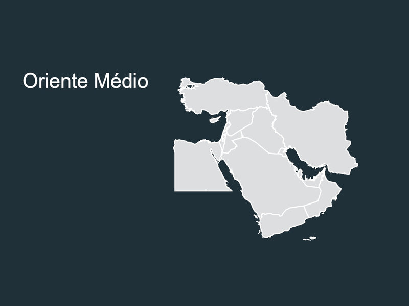 Mapa Continentes divididos por País - Pacote com 10 Slides