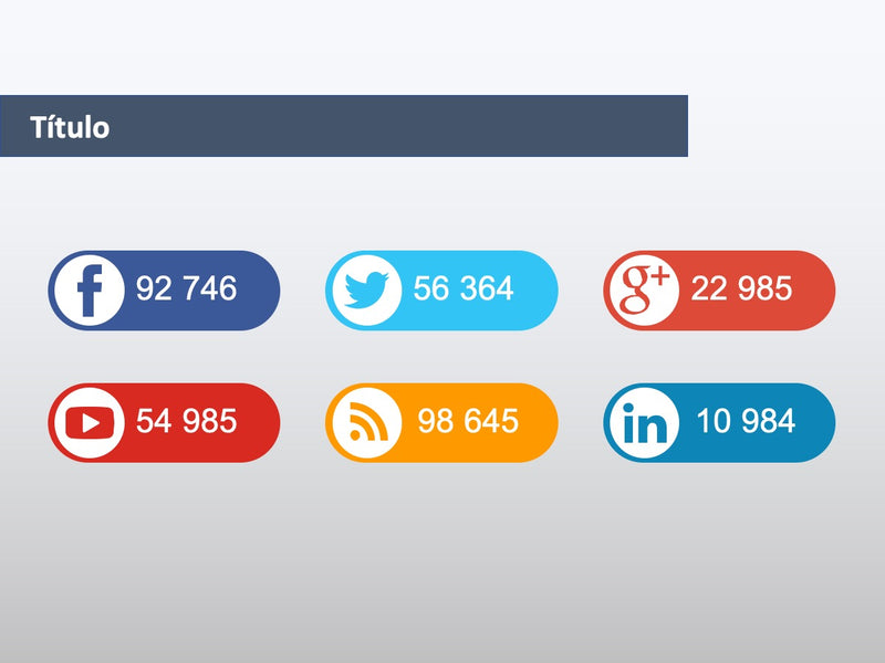 Infográfico com Redes Sociais - Pacote com 12 Slides